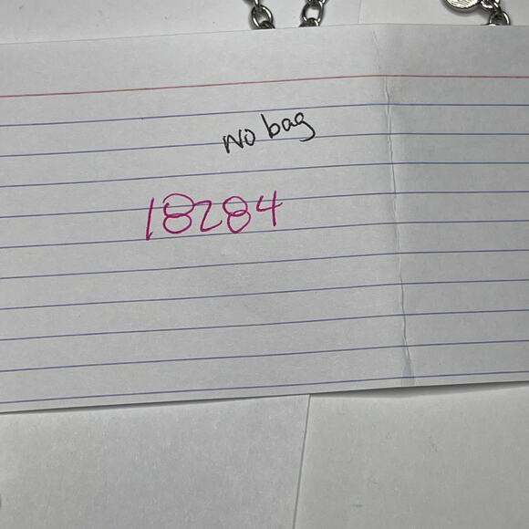 Chico's silver tone necklace signed costume jewelry classic simple trendy - Picture 15 of 16